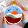 DIY Punch Needle Embroidery Kit: Russian Yarn Decorative Painting