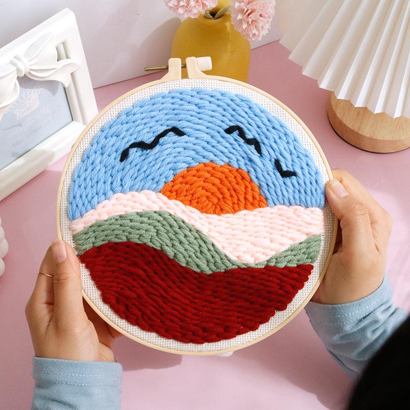 DIY Punch Needle Embroidery Kit: Russian Yarn Decorative Painting