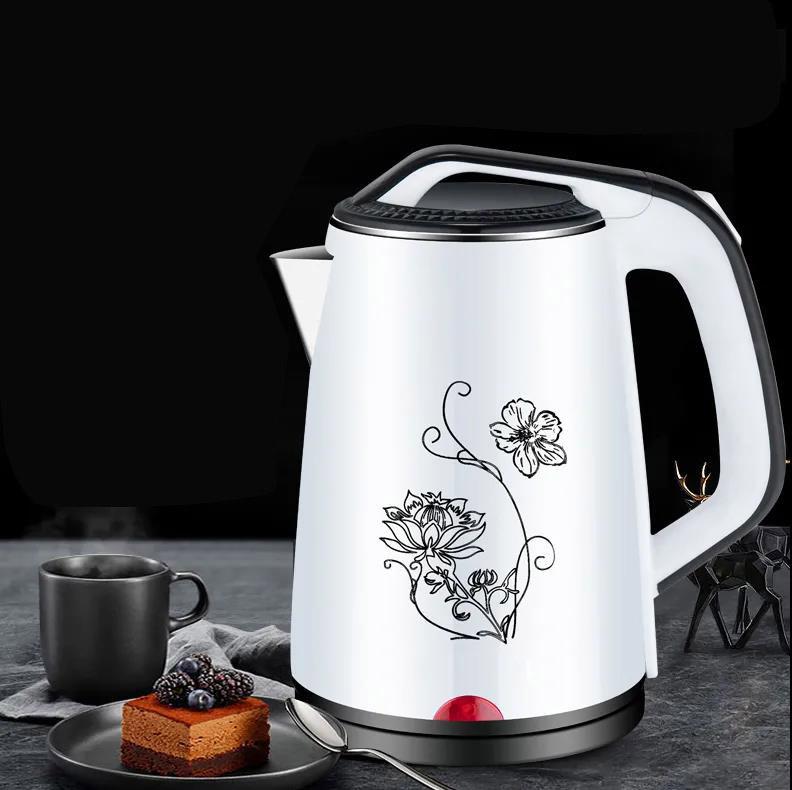 2.3L Heat Preservation Electric Kettle Household Anti-dry-burning Large-capacity Kettle Double-layer Anti-scalding Stainless Steel Kettle
