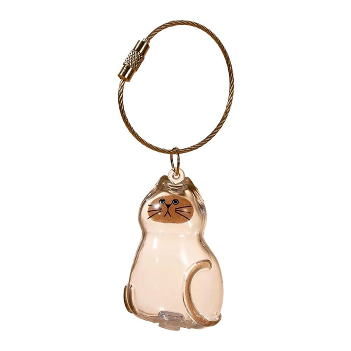

Маленькие украшения Подвеска для хранения кошачьей шерсти Прозрачный контейнер Милый кот Креативный брелок Ручная работа Дизайн DIY Аксессуары Let Luo Cat down