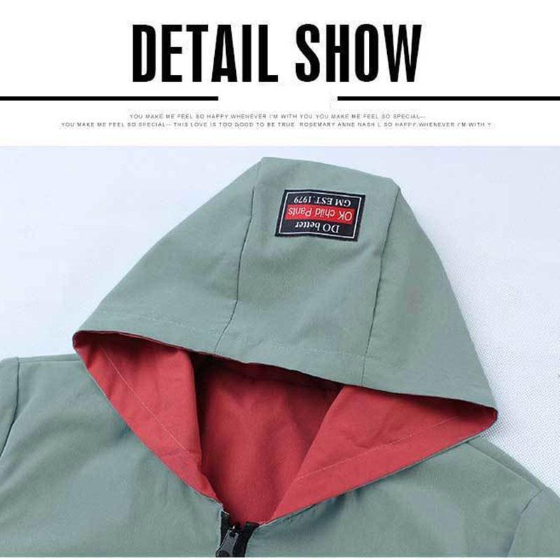 Women's Spring and Autumn No Printing Loose Double-sided Mid-length Baseball Uniform Plus Size Hooded Jacket Jacket