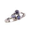 Natural Tanzanite Gemstone 925 Solid Sterling Silver Jewelry Ring Size 5.5 a9p75