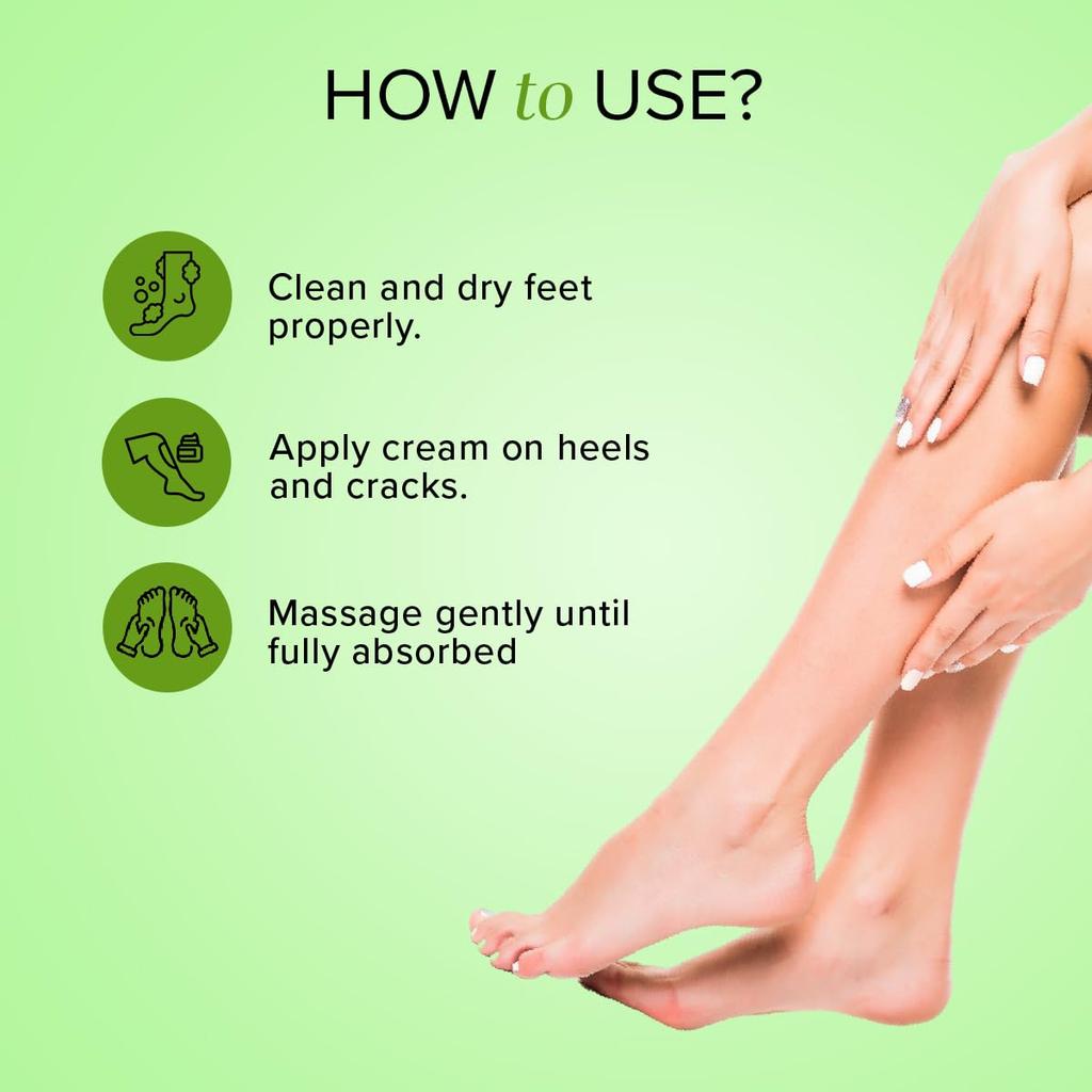 Khadi Natural Jasmine Green Tea Foot Cream With Shea Butter For Dry Feet Care And Cracked Heel Moisturizing 50 g