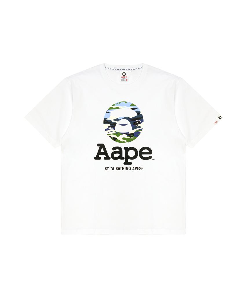 Eipeu Moonface Multi Camo Logo Short Sleeve T-Shirt - White / Aaptem1834Xxqwhx