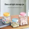 Macaron Color Series Glass Storage Jar - Sealed Container for Candy, Dried Fruit, Honey