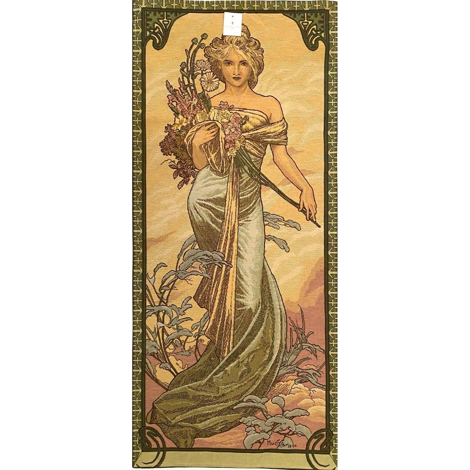 Tapestry Alphonse Mucha emps spring cm 75x100
