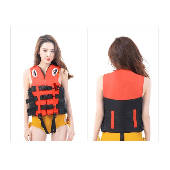 Adult Life Jacket 100N Buoyancy Paddle Life Vest Adjustable Flotation Device with Reflective Strip for Kayak Boat Surf Water Sports