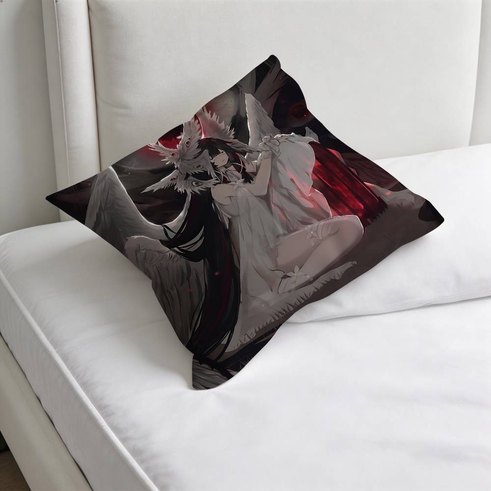GGenshin Columbina Impact Square Pillow Case Soft Decorative Throw Pillow Cover for Home Sofa Bed