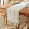 American Style Festival Dining Table Cover Solid Color Tablecloth Boho Table Runner  Christmas