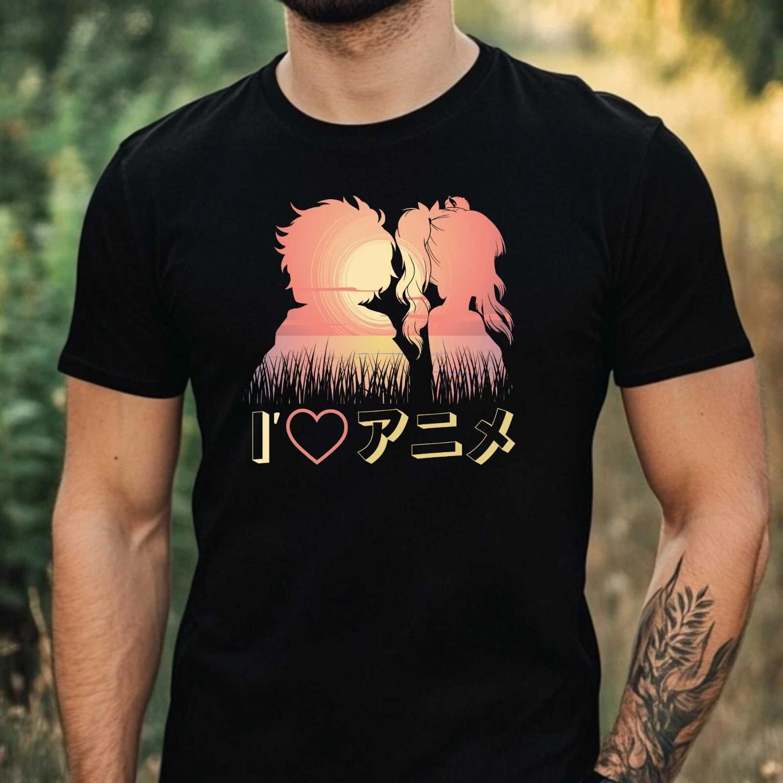 T-Shirt Herren Anime Motiv Baumwolle Größe XS bis 5XL S