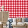 Red Checkered Wallpaper Coral and Red for Living Room and Bedroom 50x1000