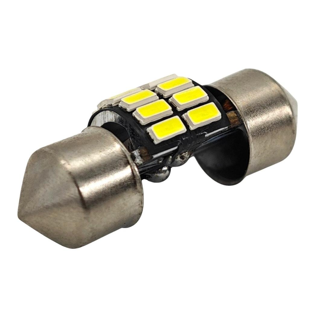 2 Pcs C3W 28mm LED Bulb SV8.5 12V CANBUS 250lm White Strong Off-Road