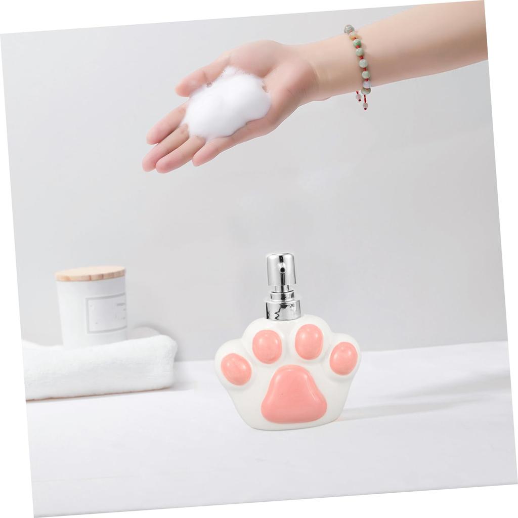 Cartoon hand sanitizer bottle 12oz high-value shower gel dispenser bottle, cute and creative ceramic press bottle