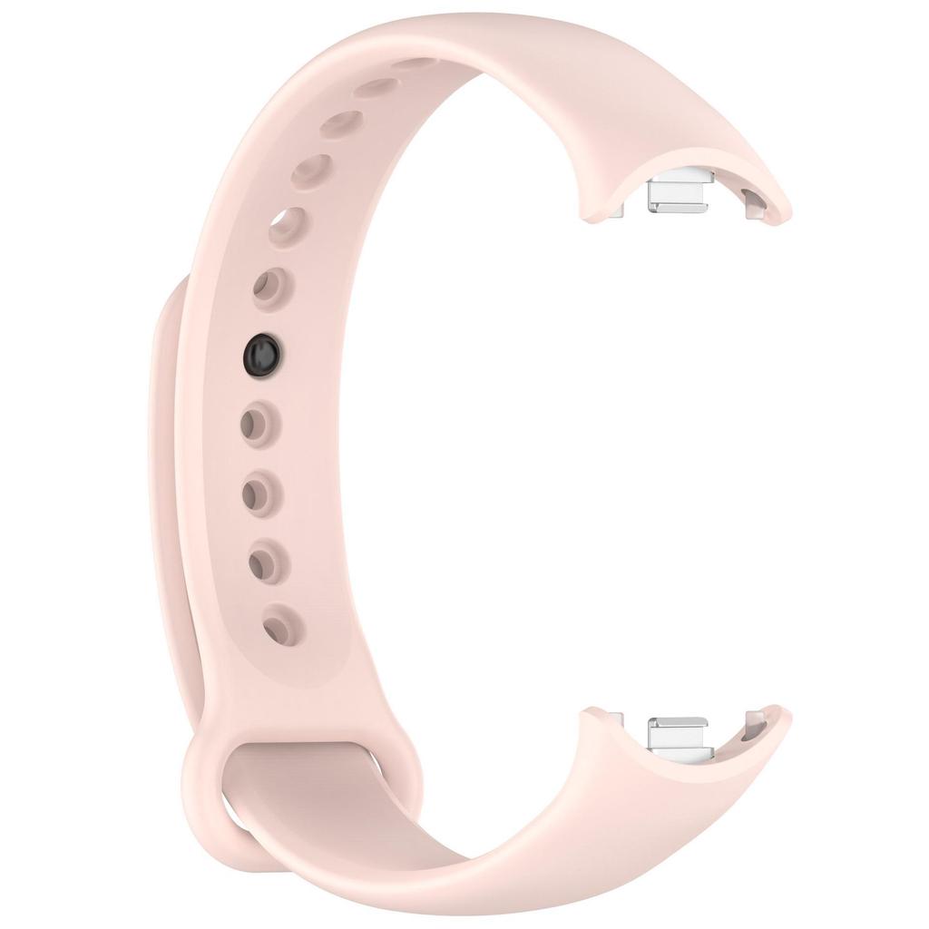 Compatible Strap for Xiaomi Mi Band 9 & 8 NFC Smart Sports Wristband - Silicone Metal Interface