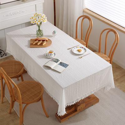 Lace Tablecloth Cotton Hollow White Embroidery Coffee Table Table Cover Table Cloth Wedding Party Banquet Decor
