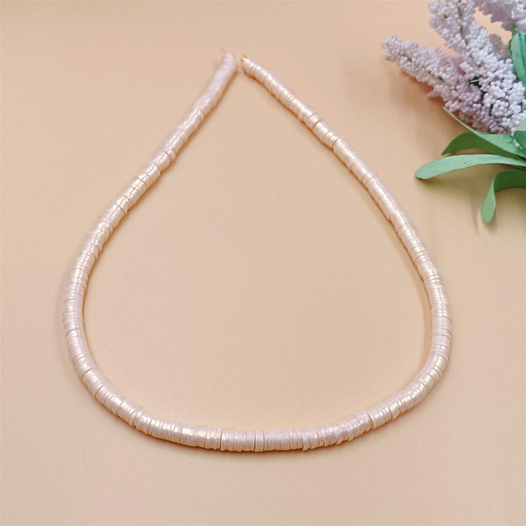 High Quality 1 String Loose Beads For Jewelry Making Polymer Clay Necklace DIY Spacer Beads 350PCS 12Colors Fashion Bracelets 6mm Pearlescent Powder
