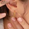 EManco 2026 Retro Stainless Steel 18K Gold Plated Hoop Earrings Women's Personalized Double Layer Geometric Y2K Punk Rock Trendy