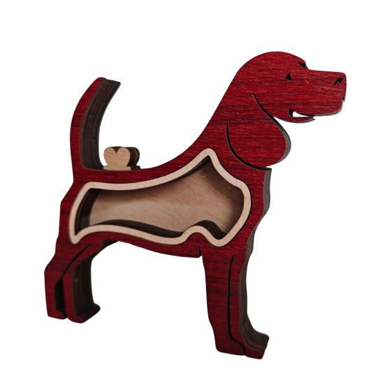 Wooden Dog Hair Storage Box Pet Hair Keepsake Box Pet Hair Collector Container Table Sign Decoration Pet Owner Memorial Gift