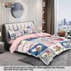 Temu Brushed Red Heart Bedding Set - Duvet Cover & Pillowcase
