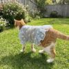 Bow Pattern Mesh Dog Skirt Breathable Pet Sun Protection Vest  For Small Medium Dogs