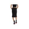 Calvin Klein Solid Color Folded Ribbed Knit Casual Long Skirt Women skirts Black J223352-BEH
