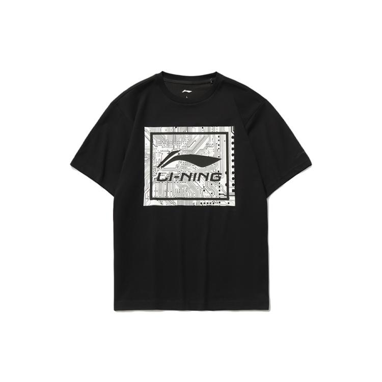 Li-Ning Big Graphic Loose Fit T-shirt Black Men s AHSR339-2 L