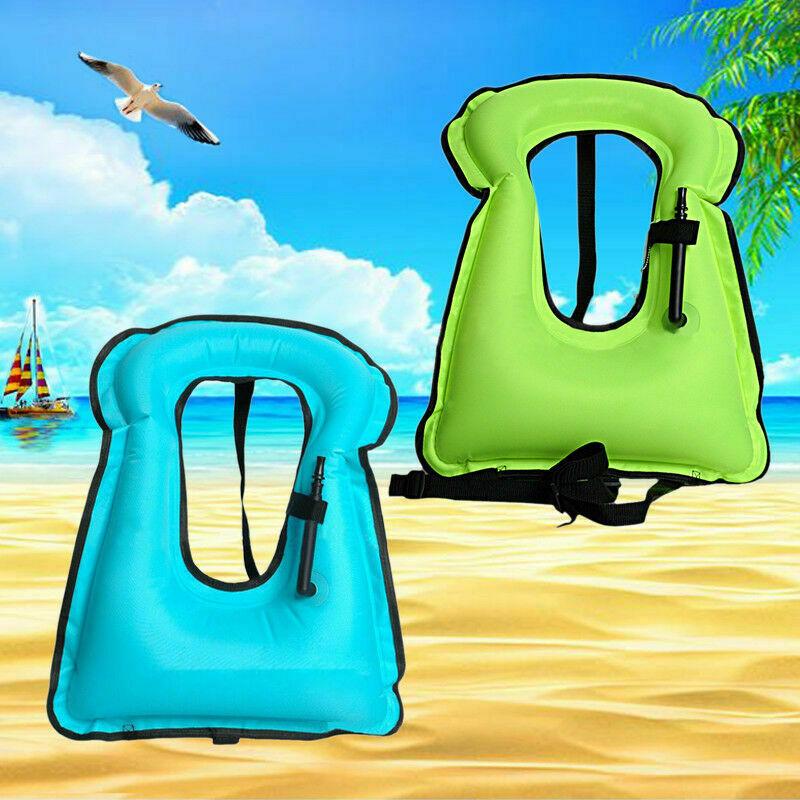 Inflatable Snorkel Life Vest With Customizable Pattern For Water Sports Enthusiasts
