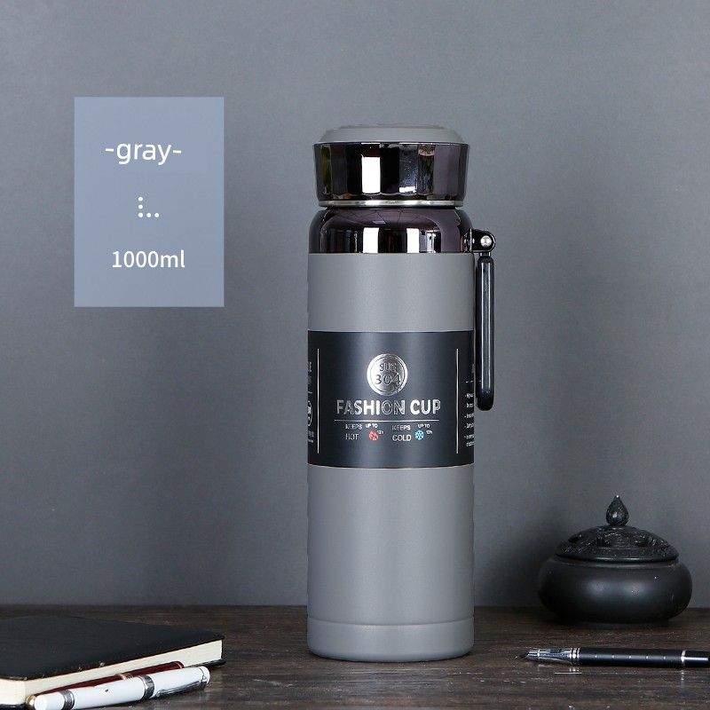 Large Capacity Vacuum Cup 304 Stainless Steel Car Travel Outdoor Short Thick Thermos Cup Men and Women Tea Cup