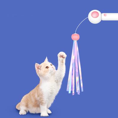 Retractable Cat Wand Attract Attention Cat Tser Wand Toy Cat Interactive Toy for Exercise