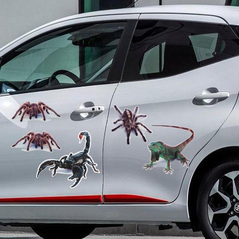 New Three-dimensional Car Sticker Spider Gecko Animal Simulation Car Tail Sticker Realistic Modification Creative Decor