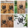 Bathroom Hook Coat Hooks European Style Creative Horse Head Horseshoe Double Wall Cast Iron Black