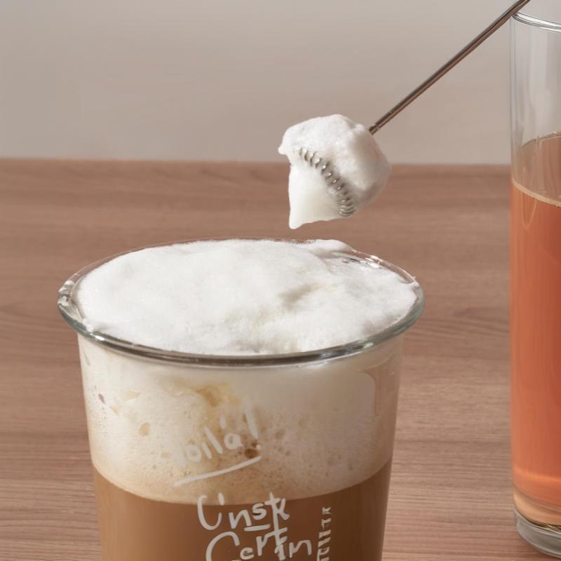 Electric Handheld Egg Beater Milk Coffee Frother Whisk Foam Mixer One-Hand Operation Portable Kitchen Gadget for Office Travel