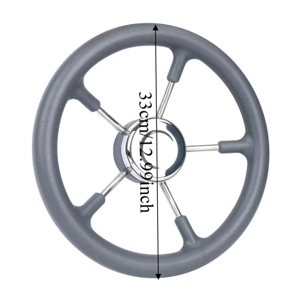 Black Foam Grip Marine Steering Wheel Stainless Steel Destroyer Steering Wheel  Pontoon Boat