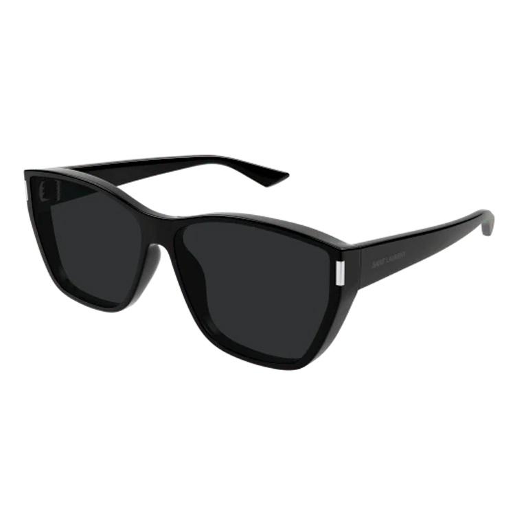 

Saint Laurent Monochrome Shaped Irregular Sunglasses Women sunglasses Black SL-758-001 63,Black