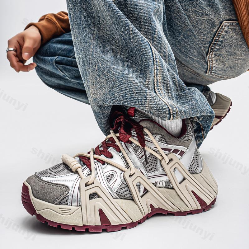 Fashion 2025 Mew Men's Shoes Spring Breathable Casual Sports Shoes Versatile Thick Soled Height Increasing Lightweight Platform sneakers