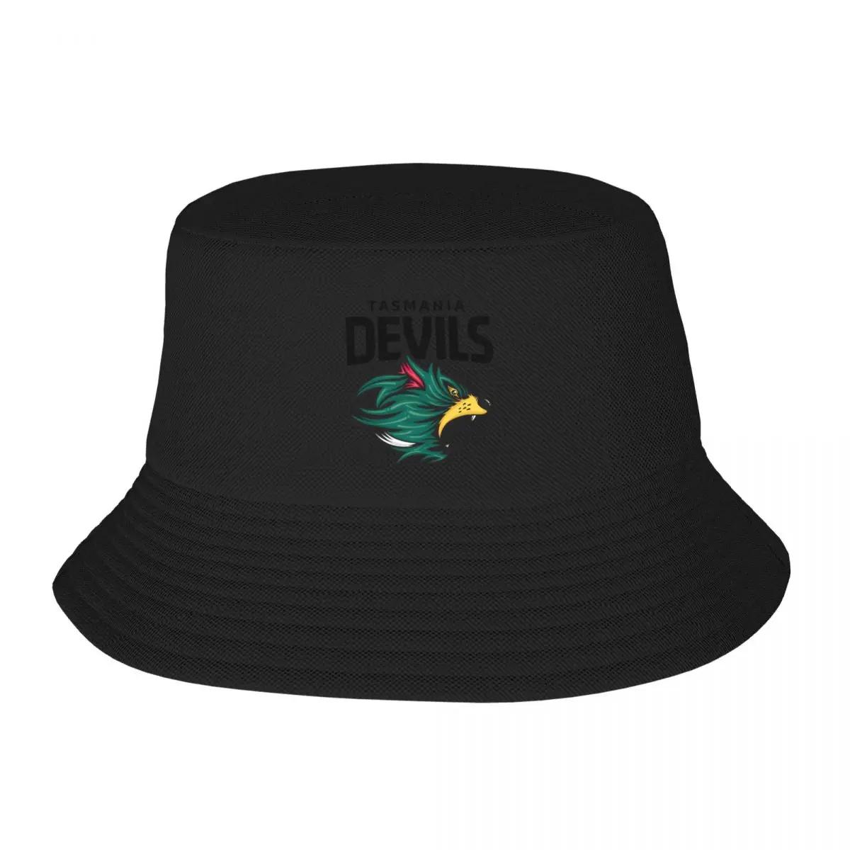 New TasUnisexia Devils Football Club Black Lettering Bucket Hat Uv Protection Solar Hat Party Hat Designer Unisex Womens