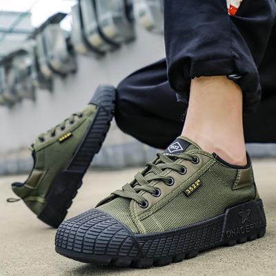Men's Canvas Shoes Sneakers New Climbing Casual Shoes Fashion Rubber Walking Shoe Men Wear-resistant Lace-Up Work Shoes Zapatos