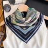 1116 New Winter Two-color Saddle Silk Wool Square Scarf Retro Silk Wool Scarf Women's Warm Fashion Silk Scarf