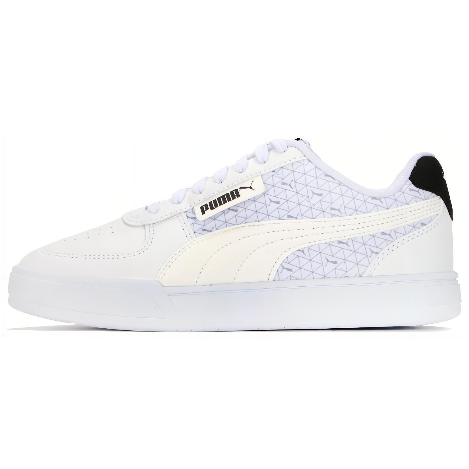 

New PUMA Caven Logo Power White Grey Black 389330-01 35.5