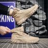 Bărbați pantofi ocazional glezne deșert armata cizme în aer liber piele pânză toamnă primăvară mers bărbați casual pantofi plat de lucru pantofi sport
