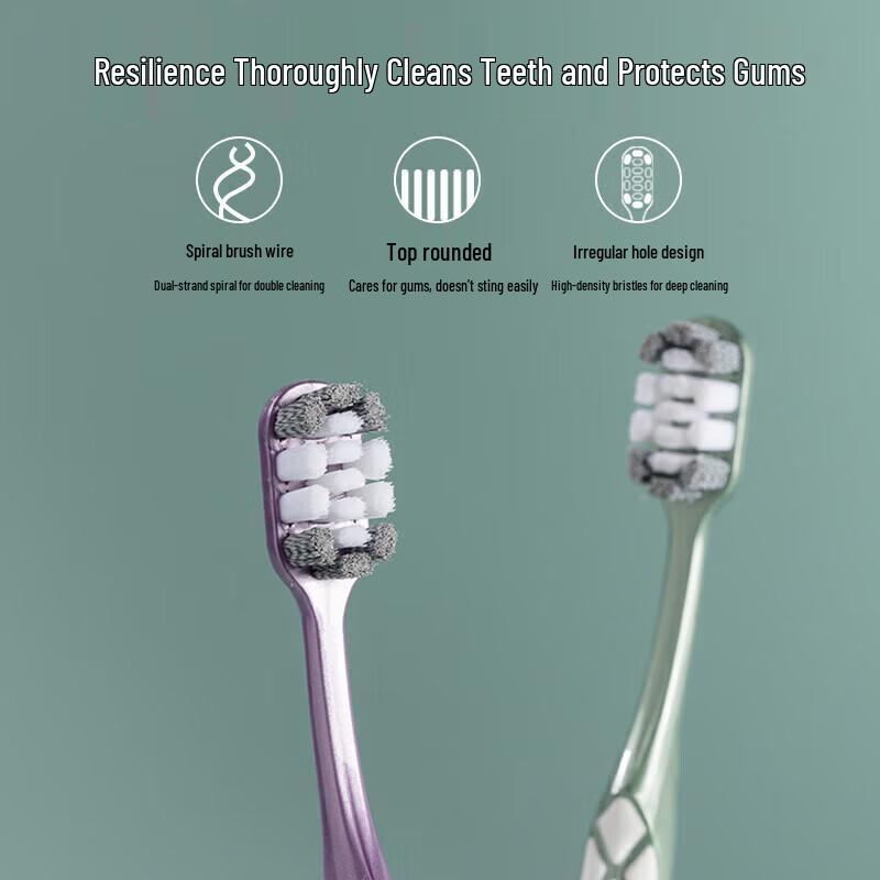 Doctor B Double Clean Spiral Toothbrush (2-Pack)