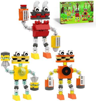 248-teiliges Singing Monsters Spielzeug-Bausteinset, 3 Sets: Wubbox, Epic Wubboox, seltene Wubbox-Actionfigur (Sing Monsters Spielzeug)