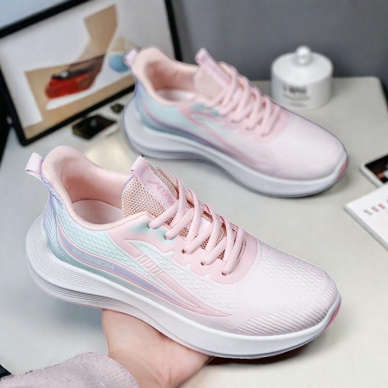 Summer and autumn breathable sports shoes trendy versatile women's shoes casual shoes running shoes mesh lightweight soft sole non-slip shoes