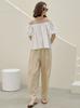 AVANT-G Halter Banding Shirring Blouse - Ivory