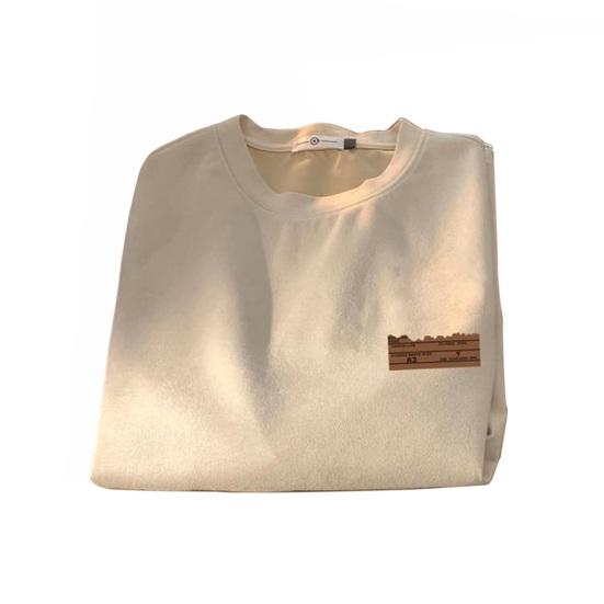 Sommer Paar T-Shirt Rundhals Lose Mittellang Einfarbig Retro Kurze Ärmel Amerikanischer Stil Streetwear Outdoor Top