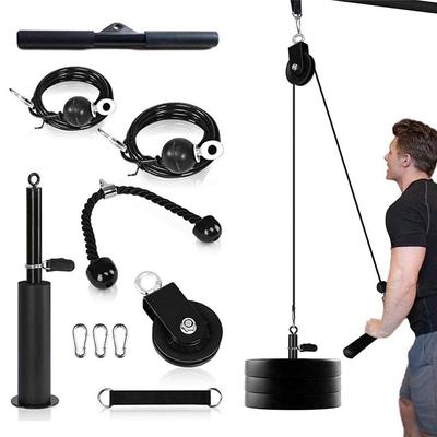 Forearm Wrist Roller Trainer Heavy Duty Arm Strength Training Exerciser with Pulley System for LAT