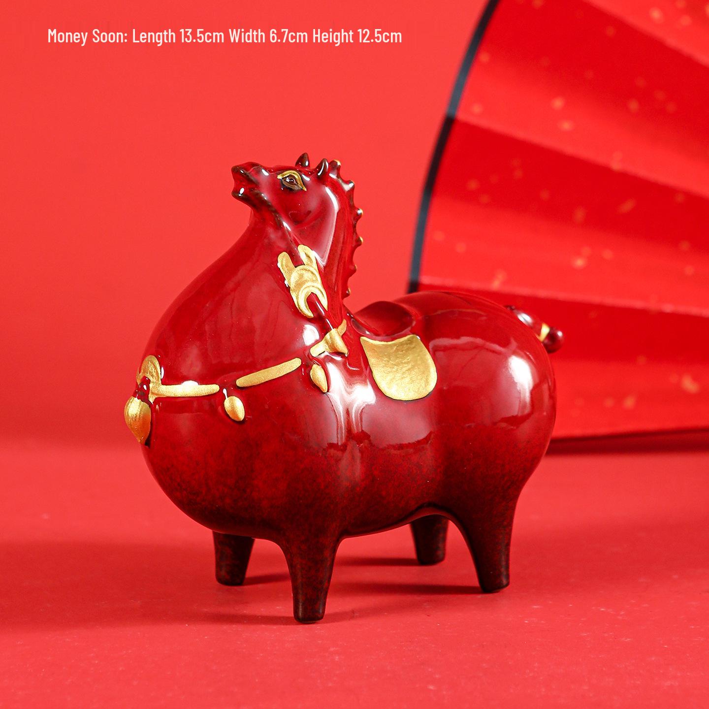 

2026 Year of the Horse Mascot Piggy Bank - Company Insurance Gift Ornament