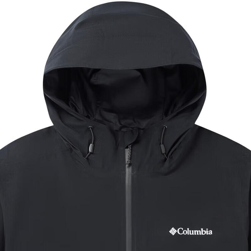 Columbia Solid Color Hooded Zipper Thermal Reflective Outdoor Hiking Waterproof Lightweight Jacket Men jackets Black WE0505-010
