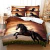 Set Copripiumino 3D Cavalli/Cane da Compagnia/Carlino per Singolo Matrimoniale 100% Fibra di Bambù Set Copripiumino 3 Pezzi Dropship Biancheria da Letto Set Letto