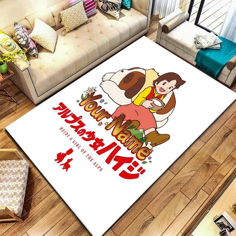 Heidi Alps Cartoon Custom Name Carpet Rug For Living Room Bedroom Home Sofa Decoration Kids Play Nonslip Floor Mat